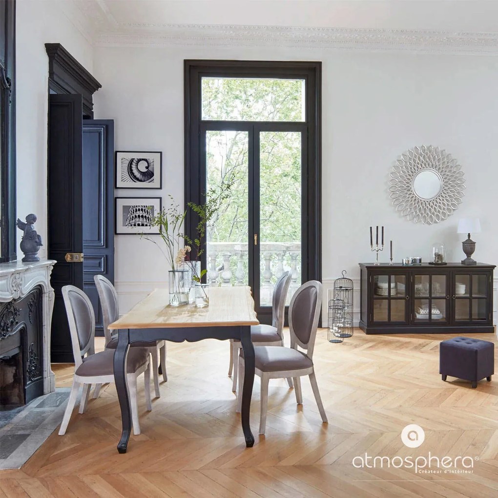 Lustro dekoracyjne FLOWER, Ø 90 cm, ozdobna rama