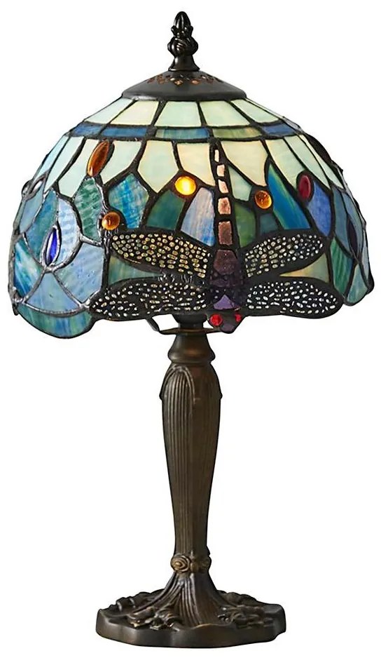 Endon 64088 - Lampa stołowa Tiffany DRAGONFLY 1xE14/40W/230V, śr. 20 cm