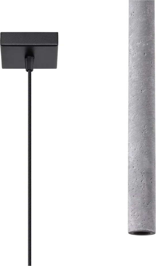 Szara lampa wisząca betonowa Fideus – Sollux