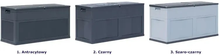Antracytowa skrzynia ogrodowa 320L - Vegi