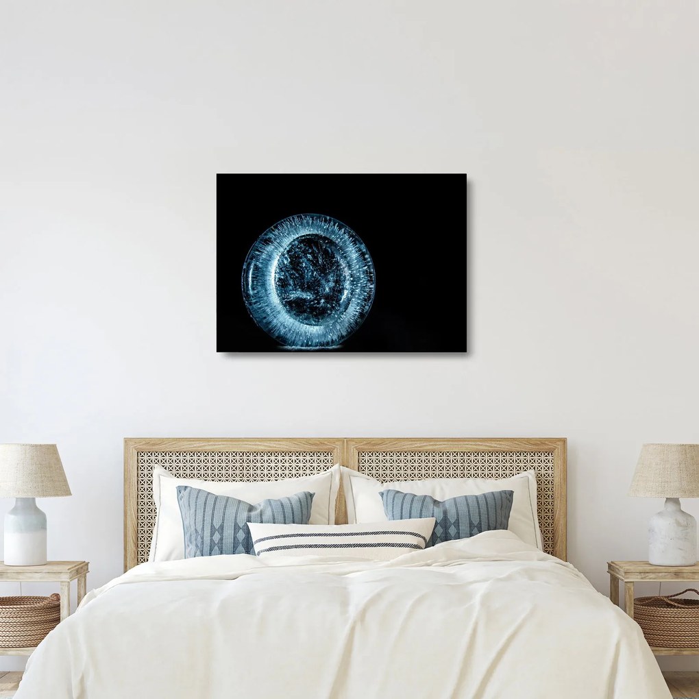 Obraz na szkle - krople lodu (70x50 cm)