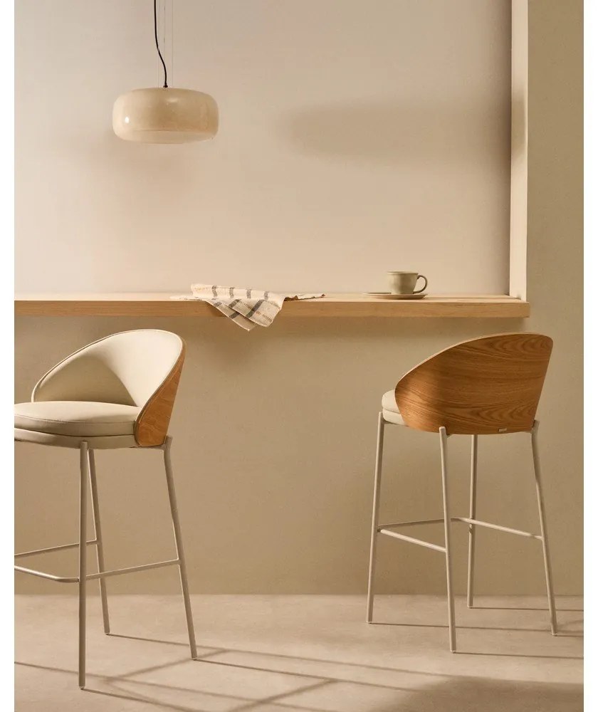 Beżowo-naturalny hoker (wysokość siedziska 77 cm) Eamy – Kave Home