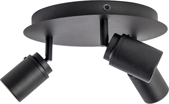 Nowoczesny reflektor łazienkowy czarny 3-światła IP44 - Ducha