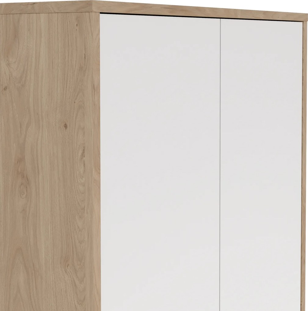 Czterodrzwiowy regał biurowy Sign 80 jackson hickory/biały mat