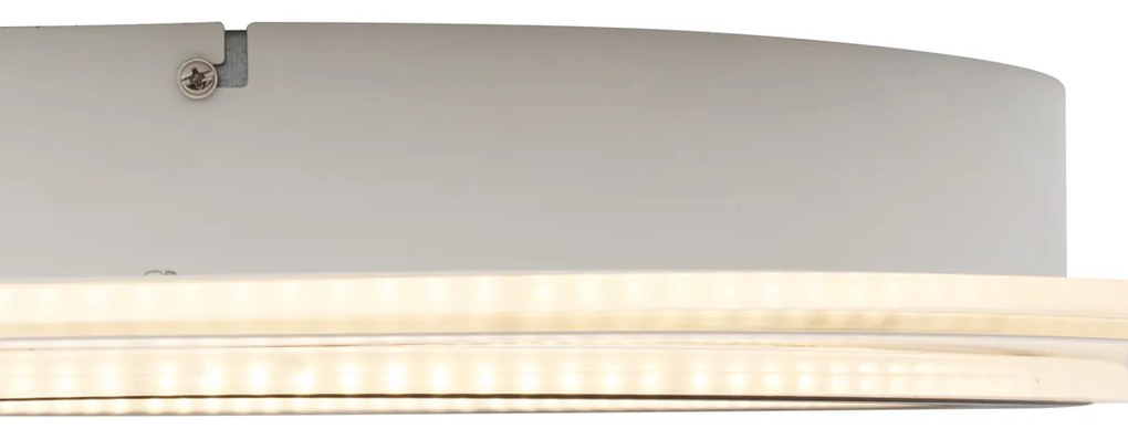 Designerska lampa sufitowa biała z ciemnoszarymi okrągłymi elementami, z możliwością ściemniania LED - TaylorDesignerski Oswietlenie wewnetrzne