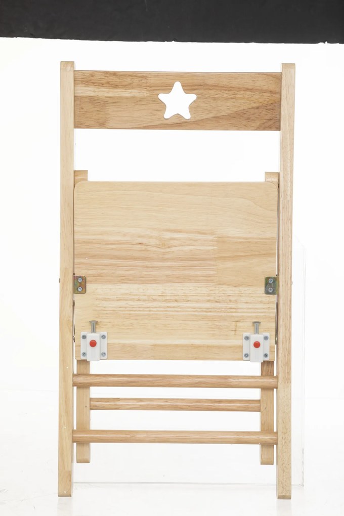 Drewniane krzesełko dziecięce STAR, składane