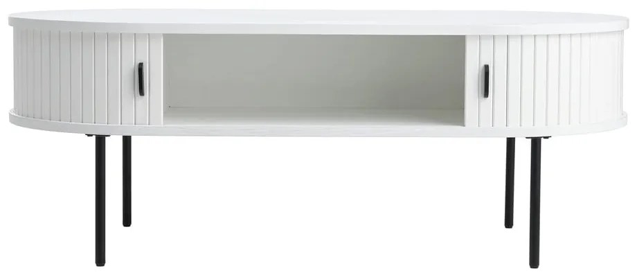Biały stolik w dekorze dębu 60x120 cm Nola – Unique Furniture