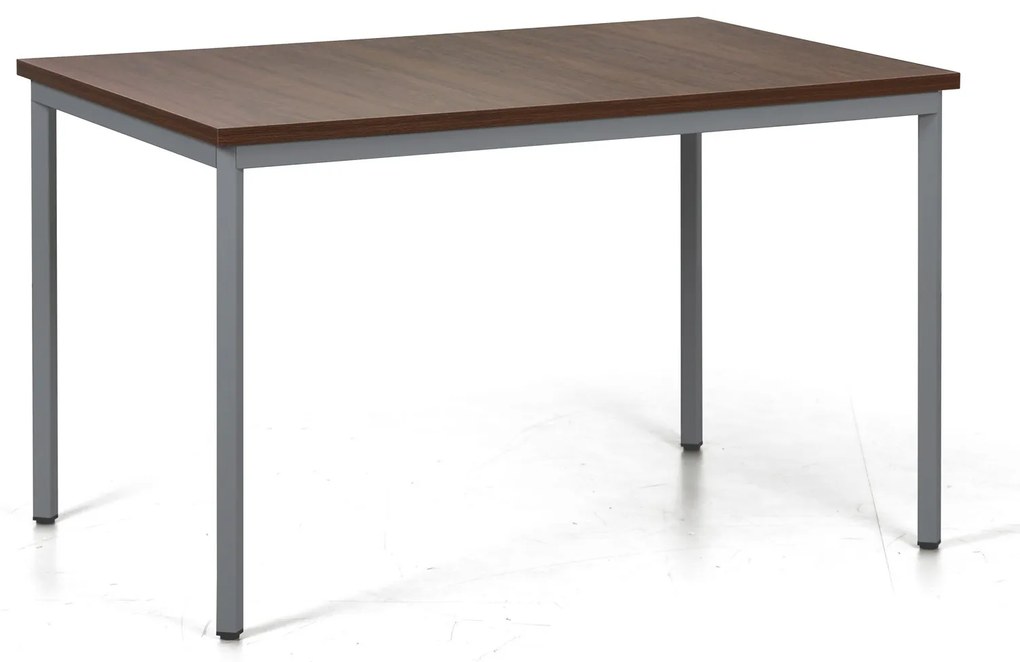Stół do jadalni TRIVIA, ciemnoszara konstrukcja, 1200 x 800 mm, orzech