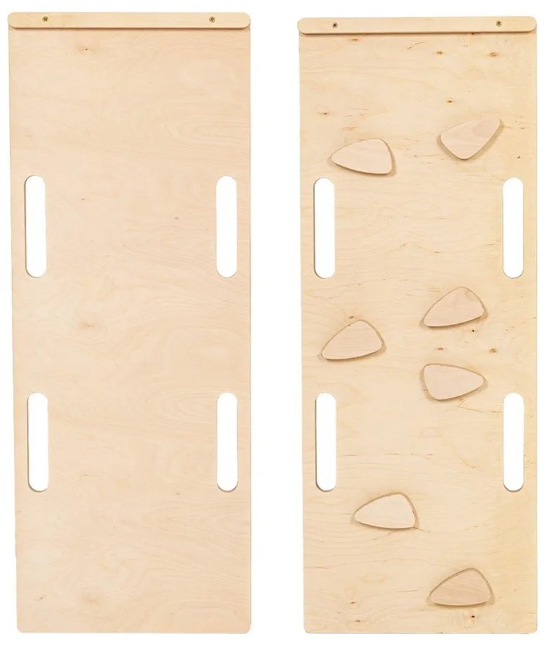 Huśtawka z litego drewna sosnowego w naturalnym kolorze 39x75x38 cm Montessori – Meowbaby