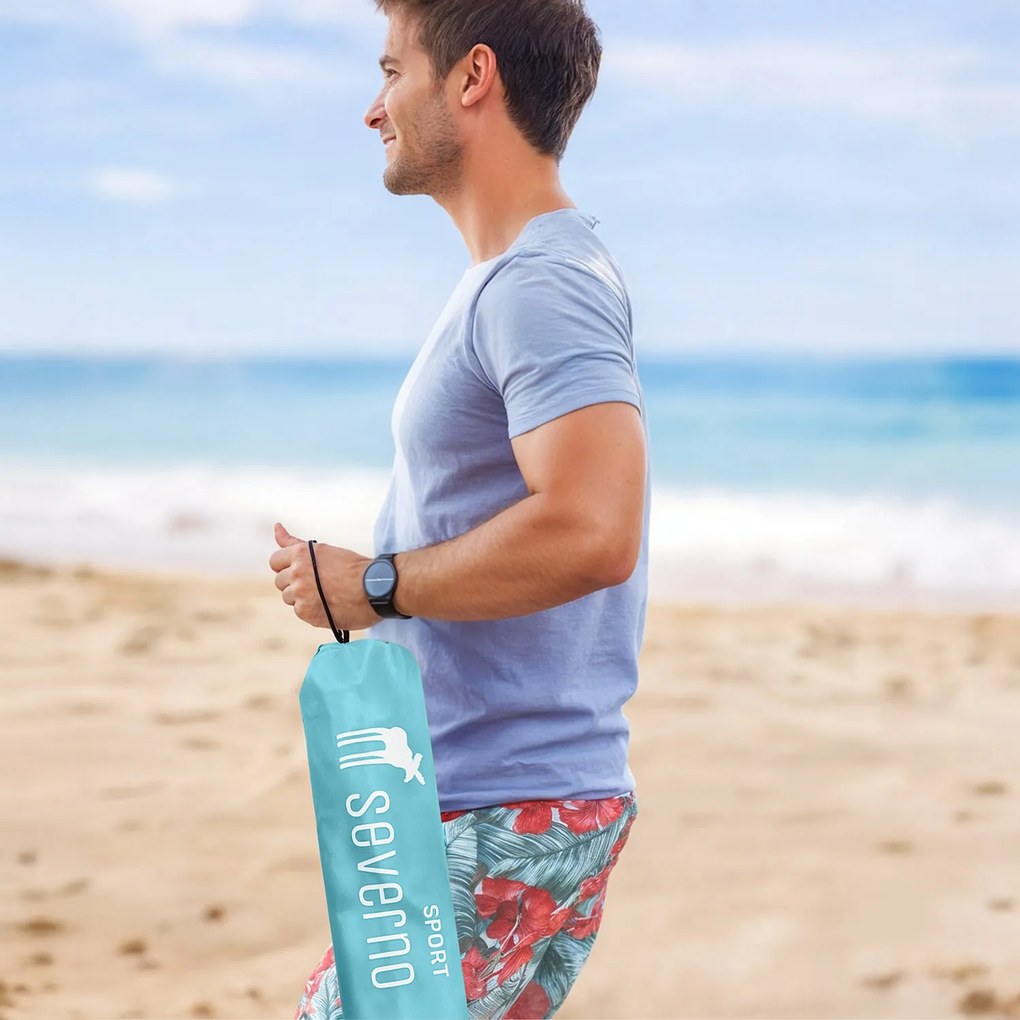 Duży namiot plażowy parawan na plażę półnamiot 220x120x120cm + pokrowiec