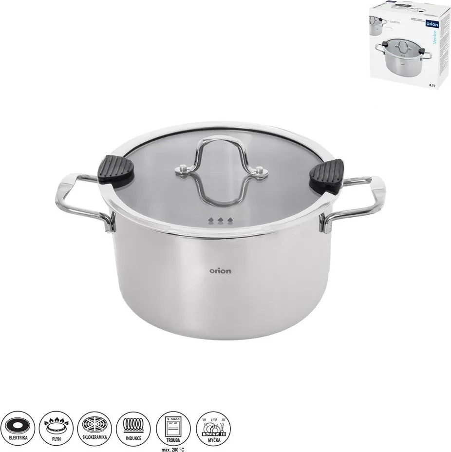 Garnek ze stali nierdzewnej z pokrywką 4,3 l Venice – Orion