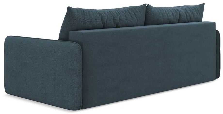 Niebieska rozkładana/ze schowkiem sofa 216 cm Nanea – Makamii