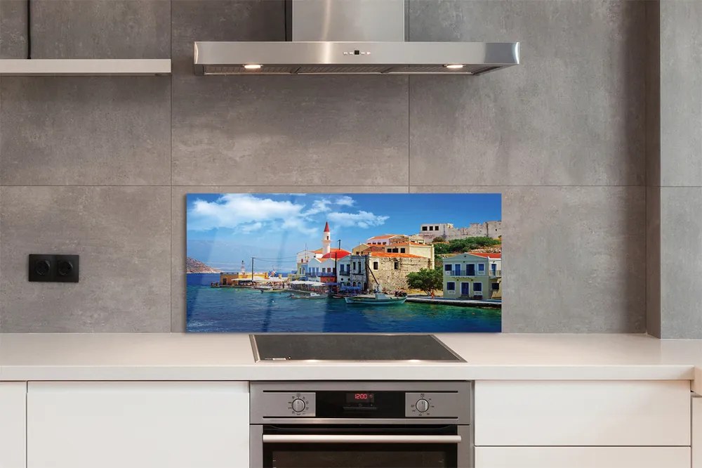 Panel Szklany Surowe Piękno Greckiego Wybrzeża