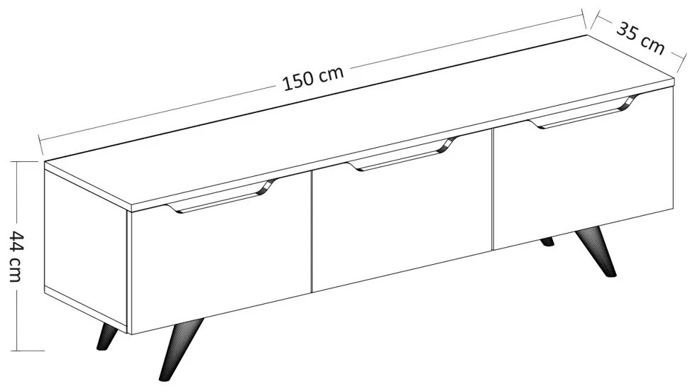 Stolik TV Prag White
