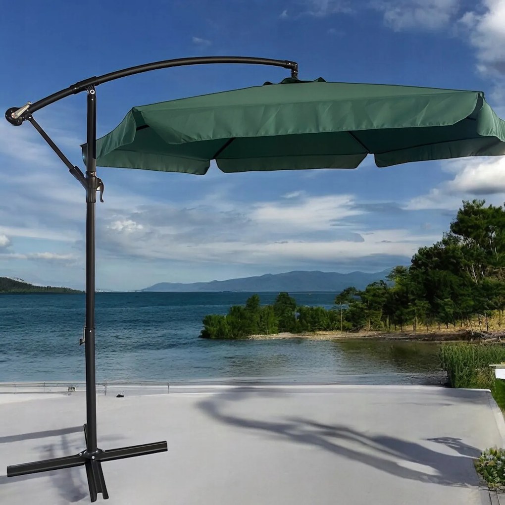 Składany parasol ogrodowy Floriva, zielony