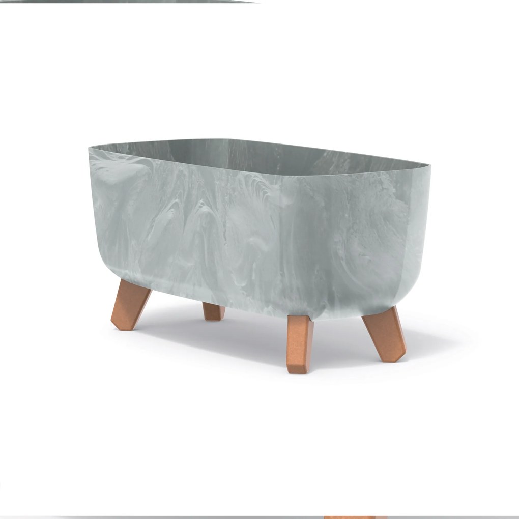 Donica ogrodowa z wkładem Gracia Case Beton Effect 39 x 19,5 x 19 cm beton PROSPERPLAST