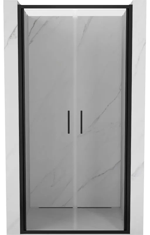Mexen Exo drzwi prysznicowe podwójne uchylne 120 cm, transparent, czarne - 814-120-000-70-00