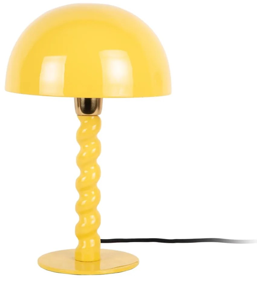 Żółta lampa stołowa z metalowym kloszem (wysokość 39 cm) Prisa – Leitmotiv