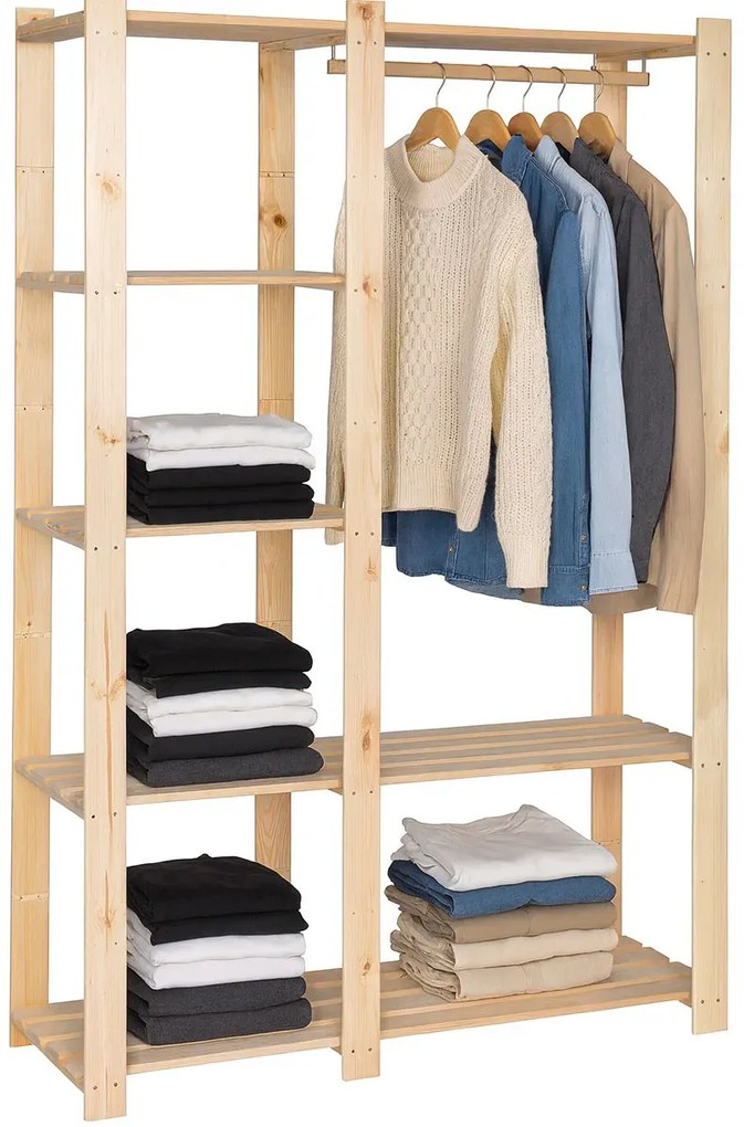 Regał drewniany na ubrania L5-W54