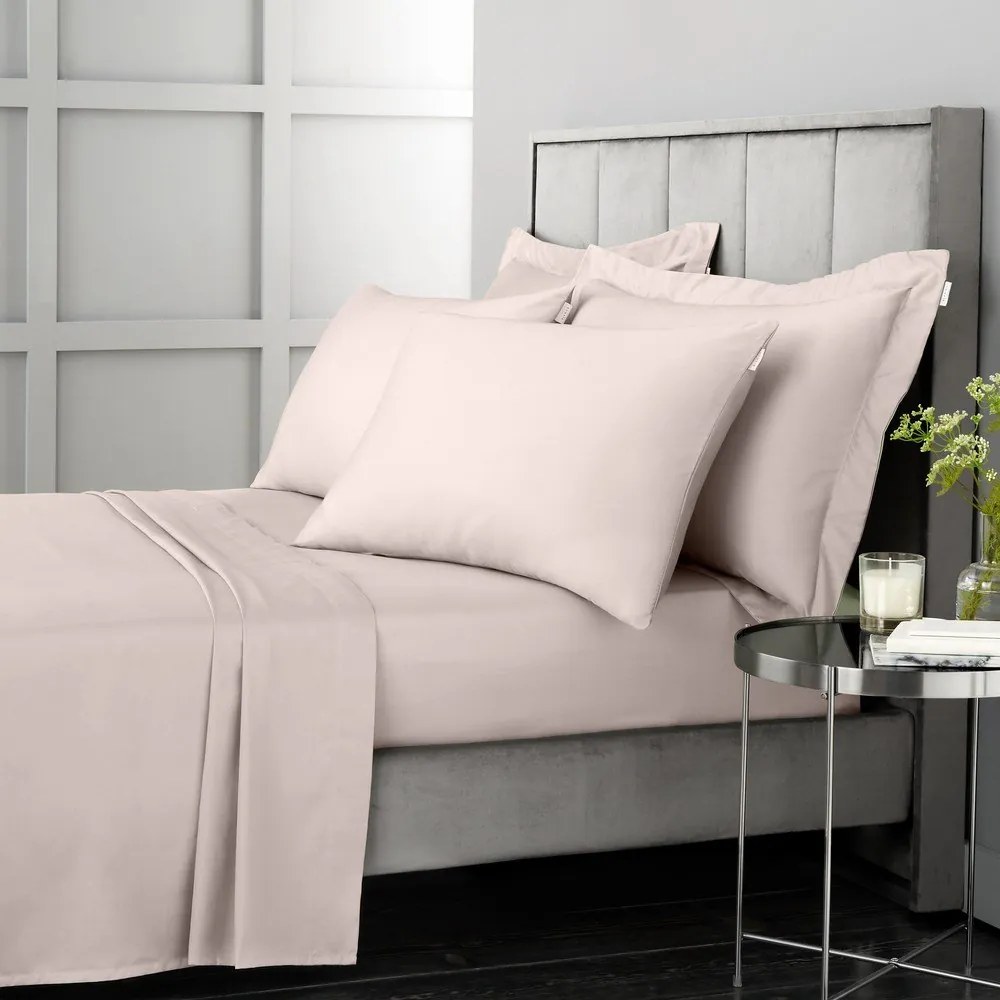Różowe prześcieradło z satyny bawełnianej 230x260 cm Cotton Sateen – Bianca