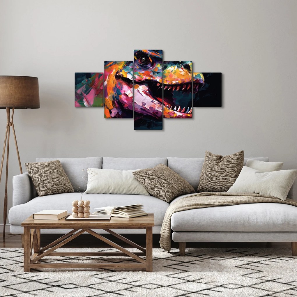 Obraz - Dinozaur, malarstwo (125x70 cm)