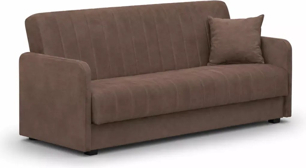 Sofa Okabiz 2-osobowa z funkcją spania, pojemnikiem i eleganckim designem
