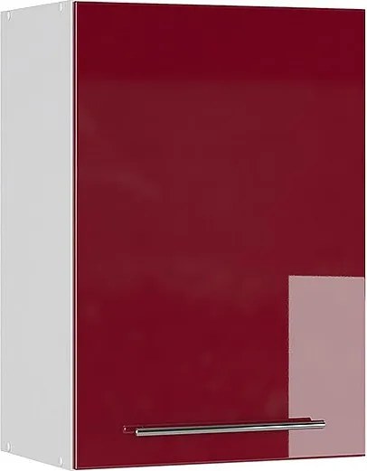 Szafka ścienna bordowa czerwień wysoki połysk 50x34.1x72 fame-line