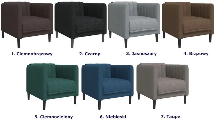 Tapicerowany jasnoszary fotel wypoczynkowy R4-E90