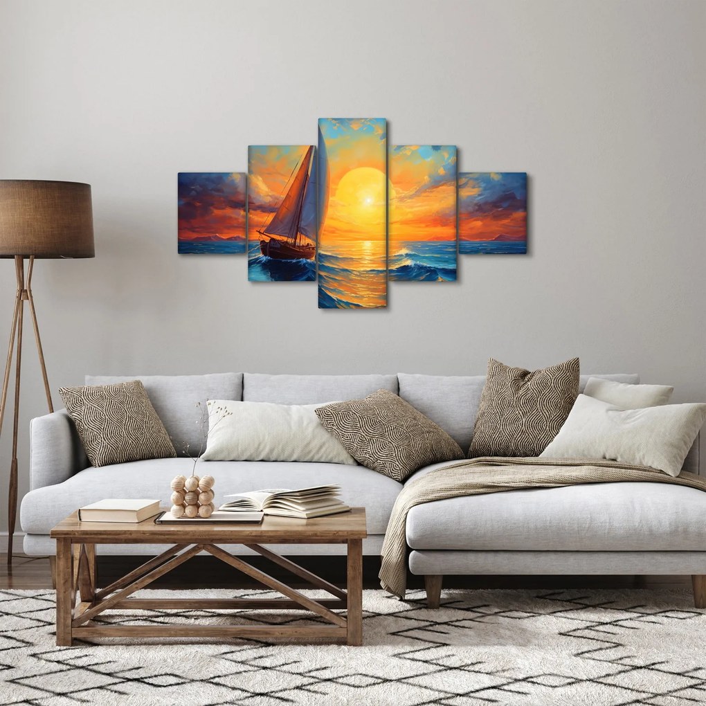 Obraz - Żaglówki (125x70 cm)