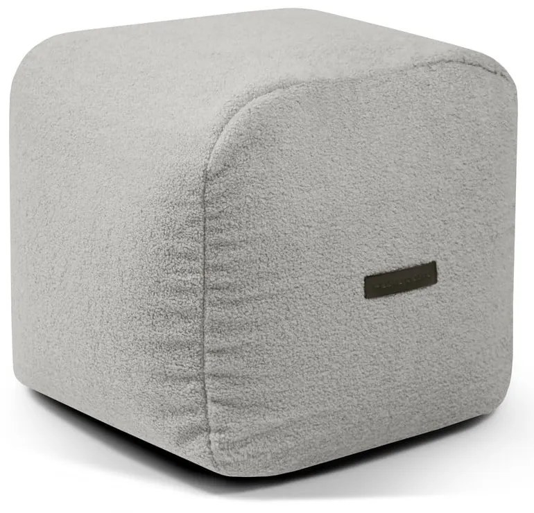 Jasnoszary worek do siedzenia z materiału bouclé Plus 50 Lounge – SLOWDOWN