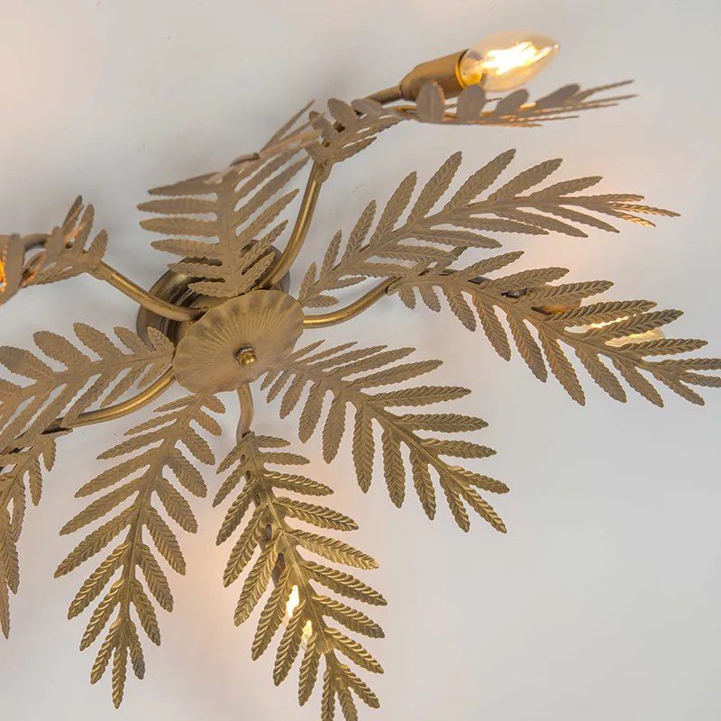 Lampa sufitowa w stylu vintage złota 70 cm 5-świateł - Botanica Retro Oswietlenie wewnetrzne