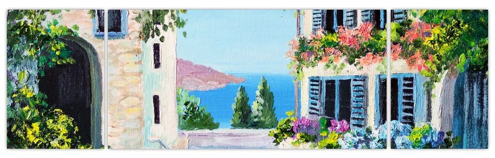 Obraz - Grecka aleja, obraz olejny (170x50 cm)