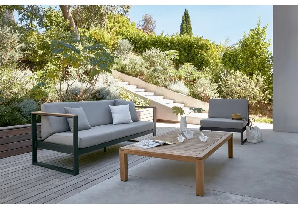 Szara sofa ogrodowa Landsape Teak – Diphano
