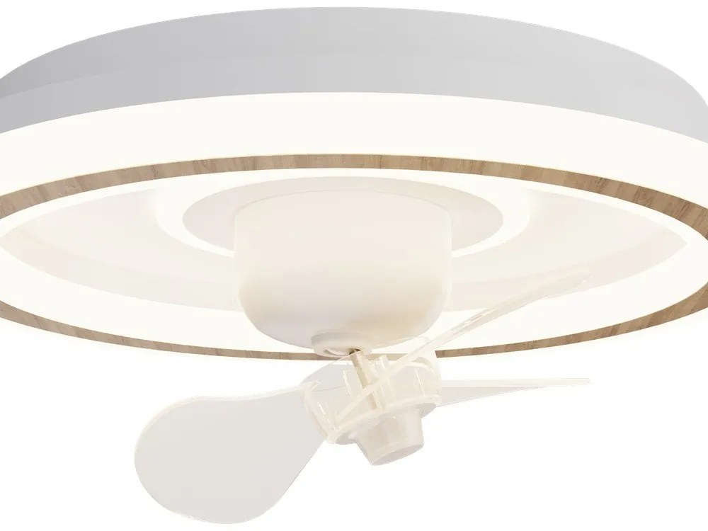 Biała lampa sufitowa LED ze zdalnym sterowaniem/z wentylatorem Alan Move – SULION