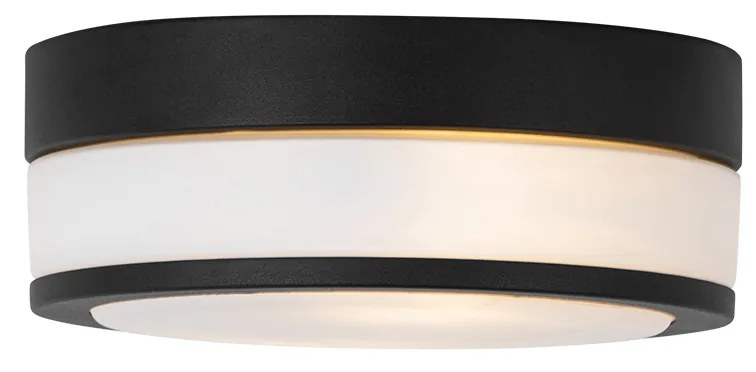 Zewnetrzna Nowoczesna lampa sufitowa zewnętrzna czarna 23 cm IP44 - Flavi Nowoczesny Oswietlenie zewnetrzne