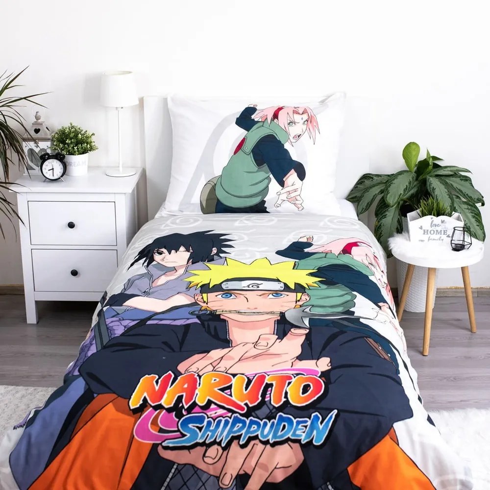 Bawełniana pościel dziecięca jednoosobowa 140x200 cm Naruto – Jerry Fabrics