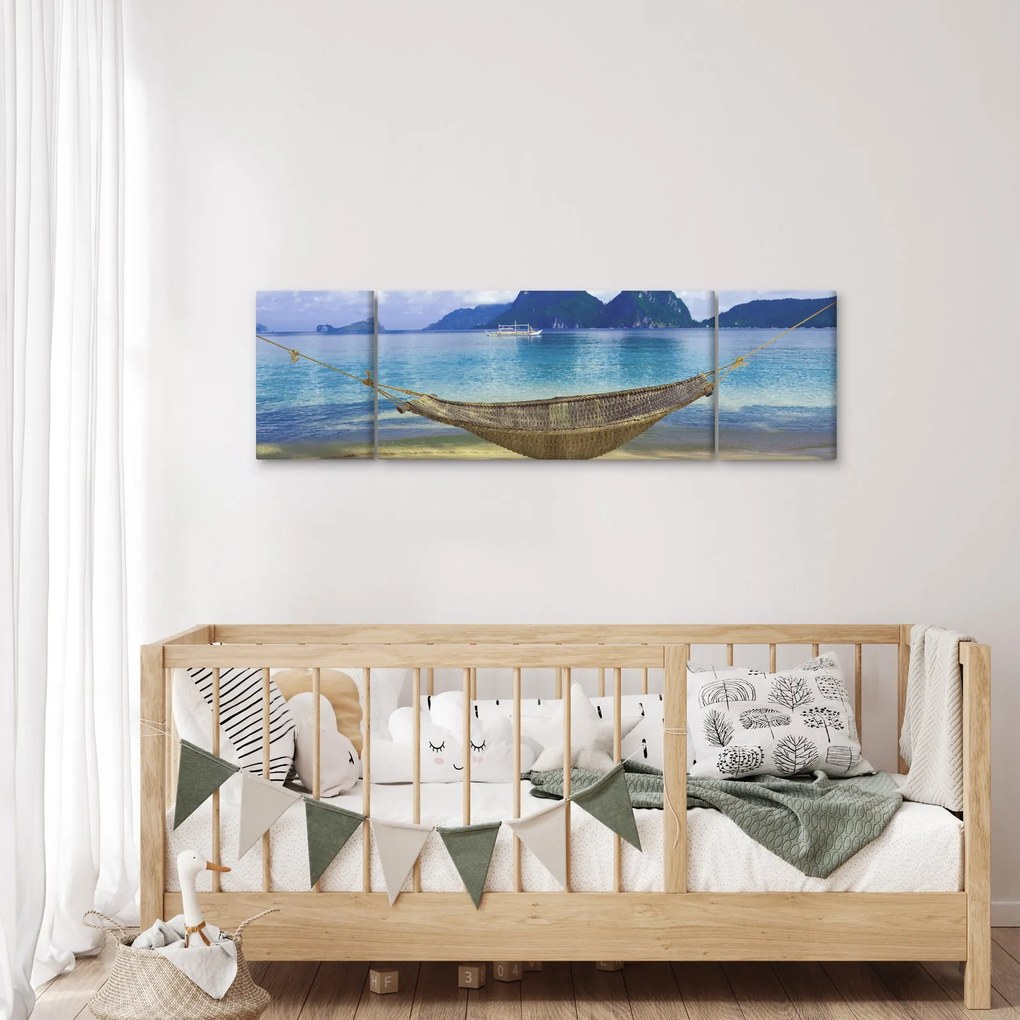 Obraz - Obraz hamaka na plaży 2 (170x50 cm)