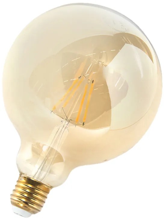 Zestaw 3 żarówek LED E27 z możliwością ściemniania G125 złote 5W 450lm 2200K