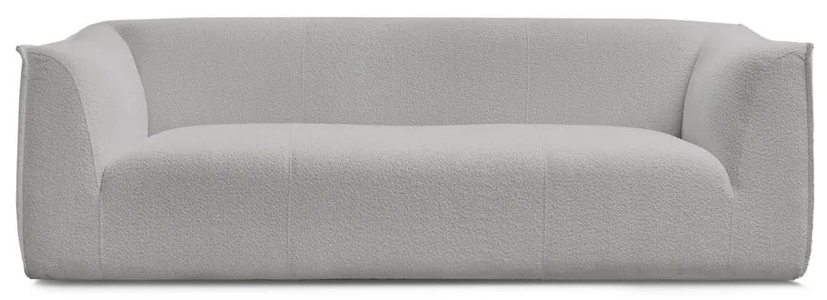 Jasnoszara sofa z materiału bouclé 242 cm Giorgia – Bobochic Paris