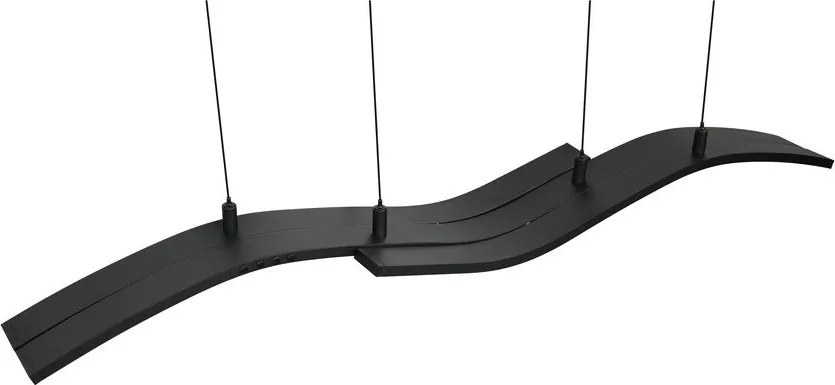 Metalowa lampa wisząca LED ze zdalnym sterowaniem/ze ściemniaczem w kolorze matowej czerni Spider – Trio Select