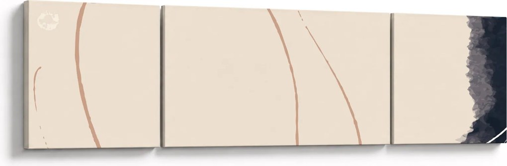 Obraz - Beżowa abstrakcja (170x50 cm)