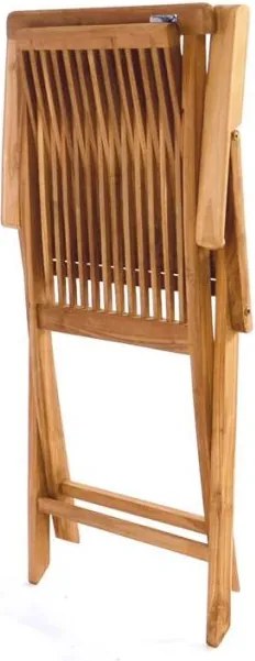 Krzesło składane z drewna tekowego DIVERO, 2 szt