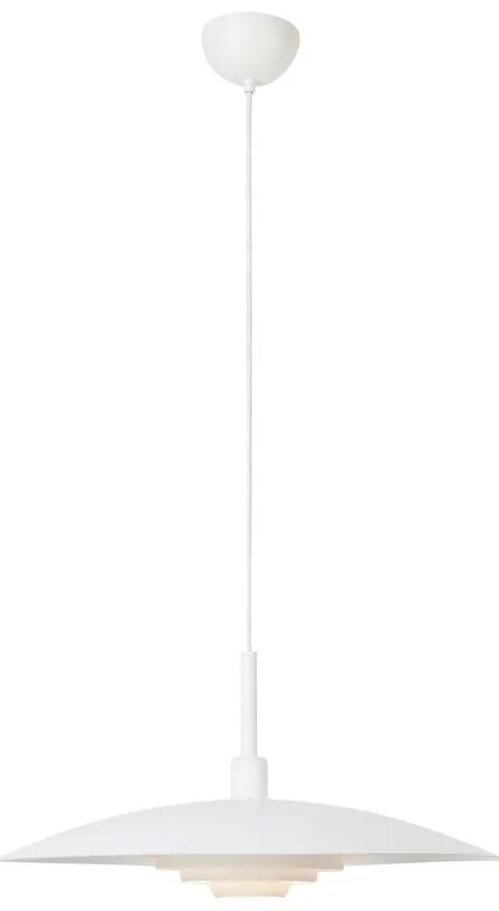 Biała lampa wisząca z metalowym kloszem ø 57 cm Piny – Markslöjd