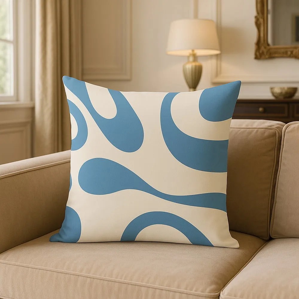 Poszewka na poduszkę 43x43 cm Blue Latte – Mila Home