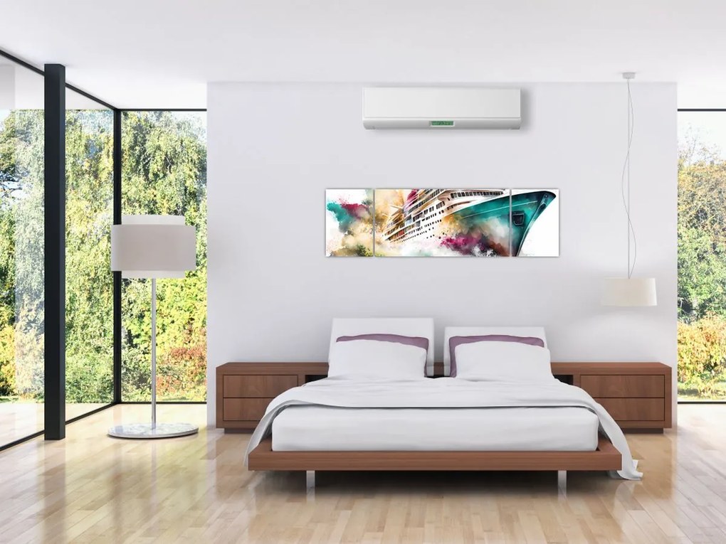 Obraz - Akwarela morska (170x50 cm)