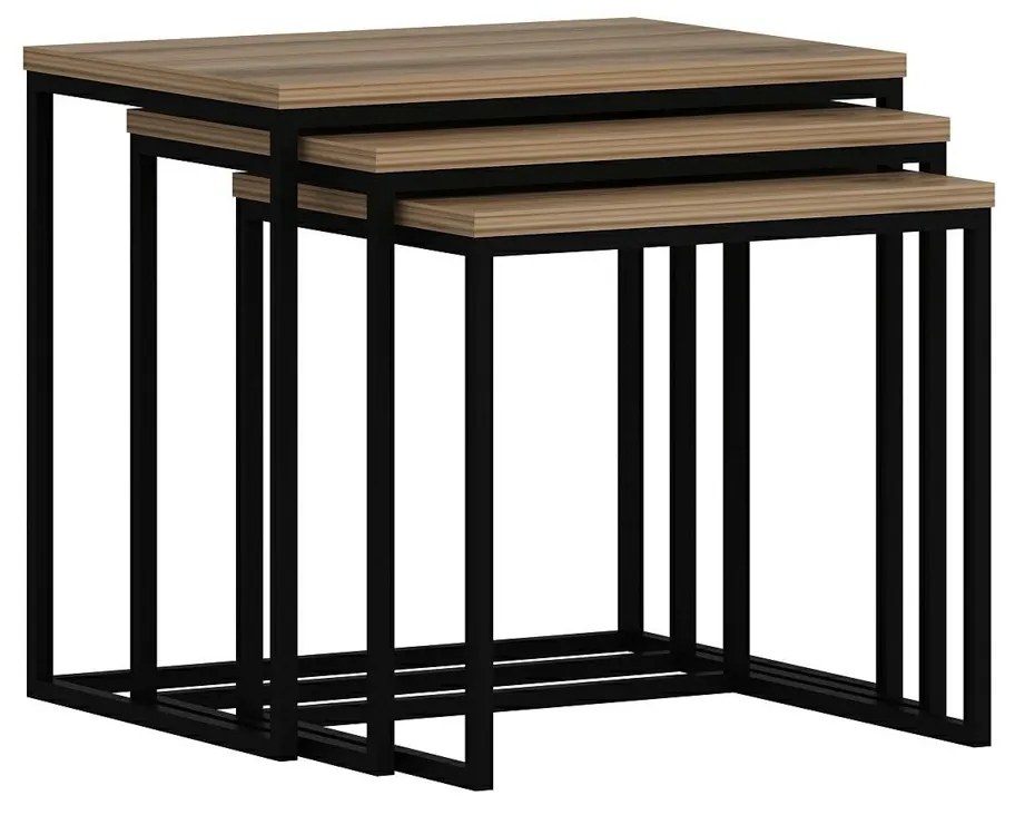 Stół składany Evia Walnut, 3 szt.