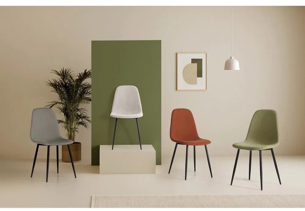 Tapicerowane krzesła zestaw 4 szt. w kolorze terakoty Minka – Marckeric