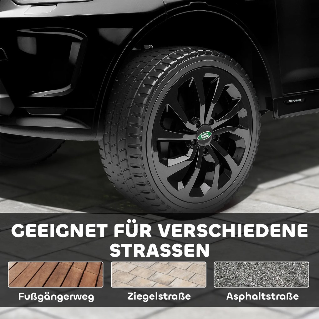 AIYAPLAY Elektryczny samochód dla dzieci, 12V pojazd dla dzieci z pilotem, LED, muzyką i klaksonem, 3-6 lat, Czarny