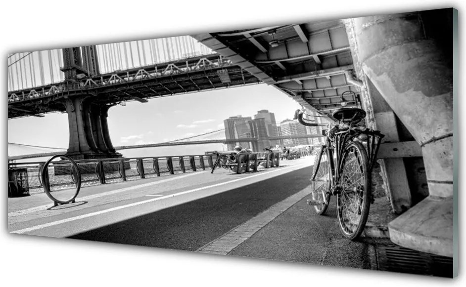 Panel Szklany do Kuchni Rowerowy Szlak nad Mostem