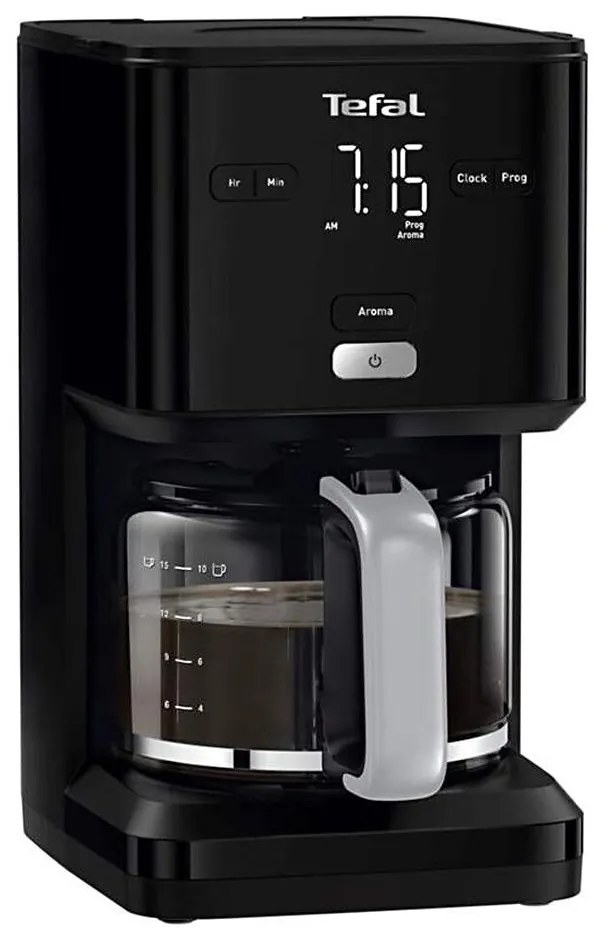 Tefal - Ekspres przelewowy z wyświetlaczem LCD 1000W/230V czarny